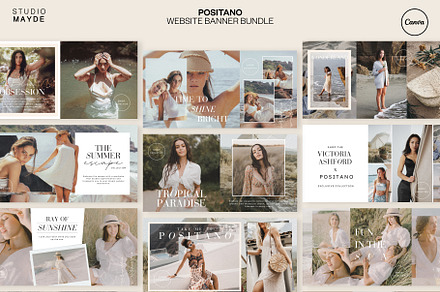 POSITANO | Website Banner Bundle, a Websites & App Template by Studio Mayde