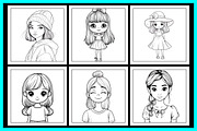 High Fashion Girl Coloring Pages, a Person Illustration by protabsorkar11 (Thumbnail 4 of 6)