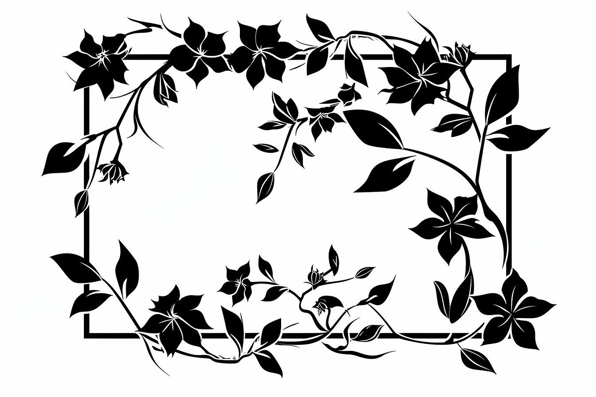 Floral Frame Silhouette Pack, an Illustration by BIPLOB EXPERT (Photo 4 of 9)