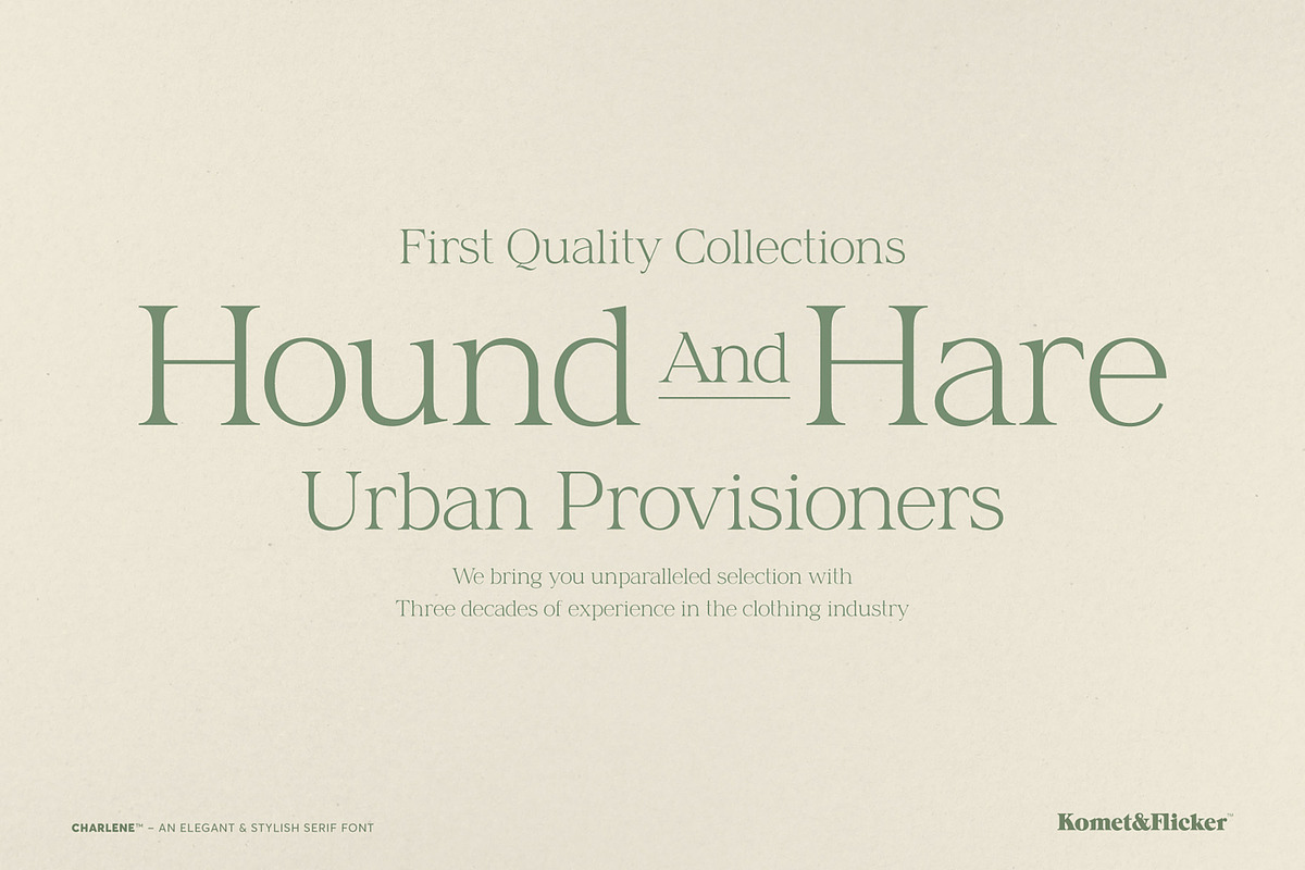 Charlene - An Elegant & Stylish Font, a Serif Font by Komet & Flicker (Photo 14 of 16)
