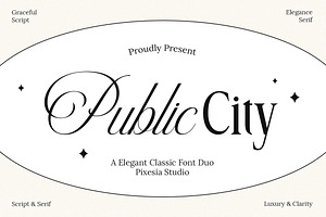 Public City Elegant Classic Font Duo