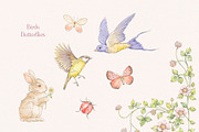 Vintage Garden Png clipart with bows, a Decorative Illustration by Ekaproeka (Thumbnail 8 of 8)