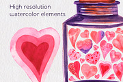 Watercolor heart clipart Love png, an Object Illustration by AnastasiaWatercolor (Thumbnail 6 of 6)