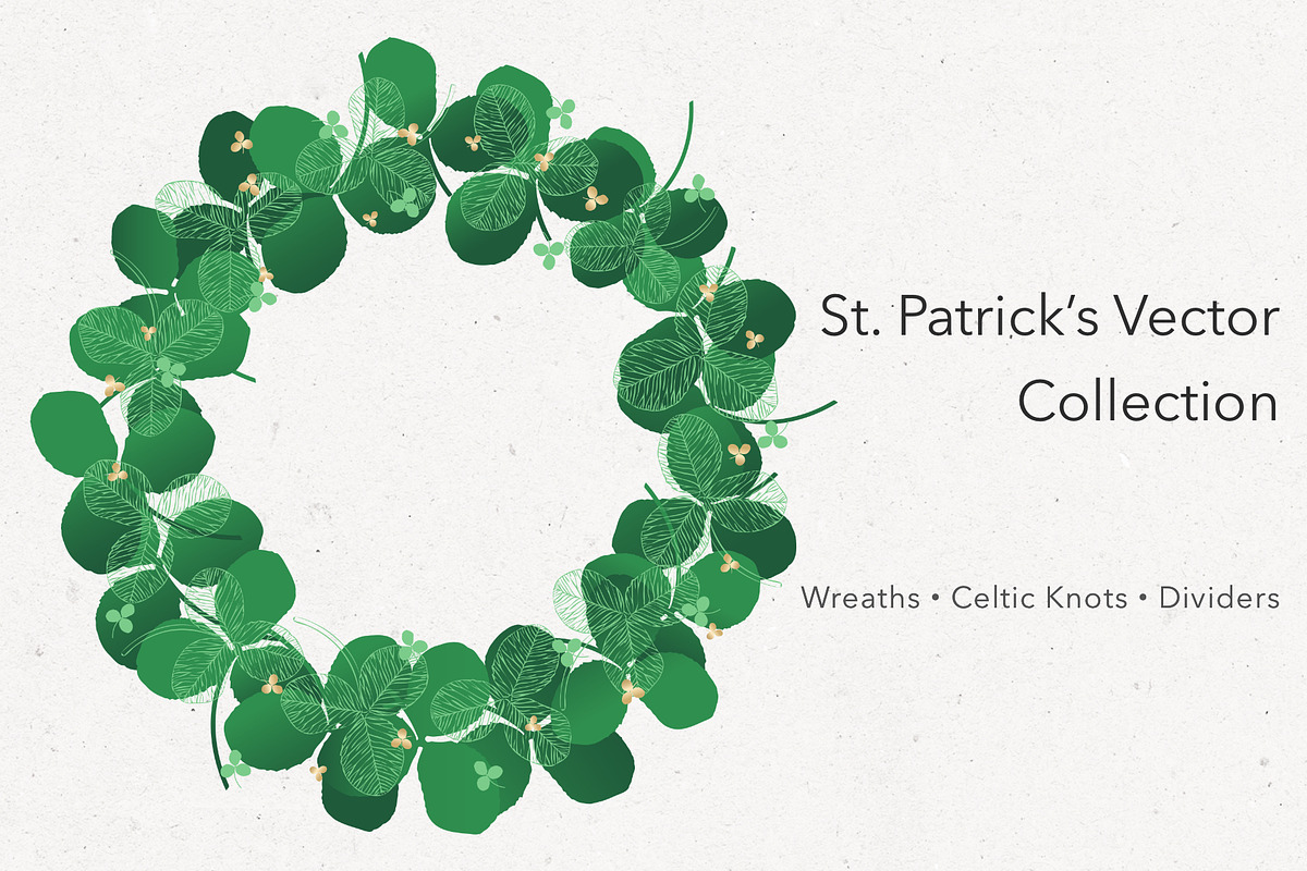 Celtic Knots & Shamrock Dividers, an Object Graphic by IrinaCzaran (Photo 1 of 7)