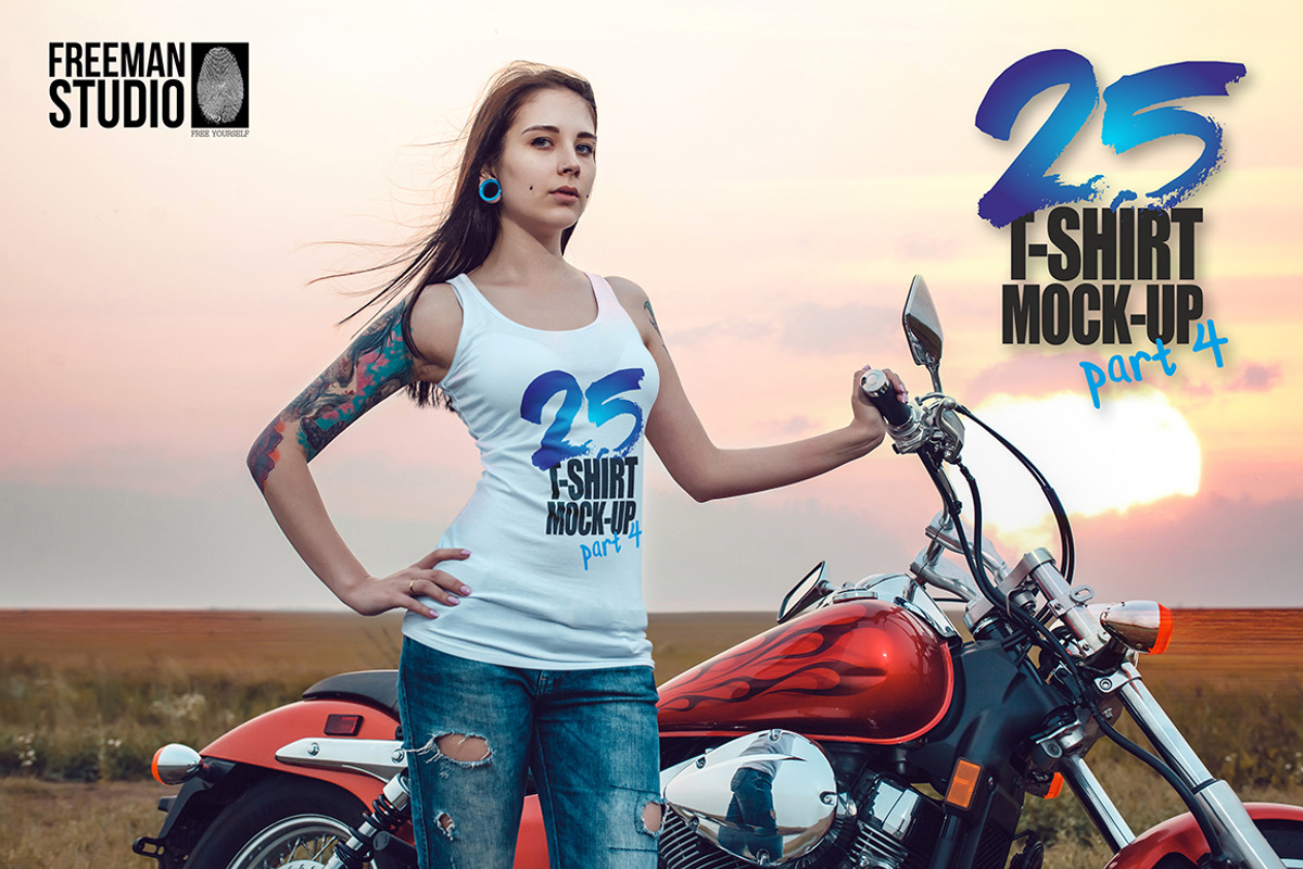 25 T-Shirts Mock-Up (Part 4), a Shirt Mockup by Freeman Studio (Photo 1 of 32)