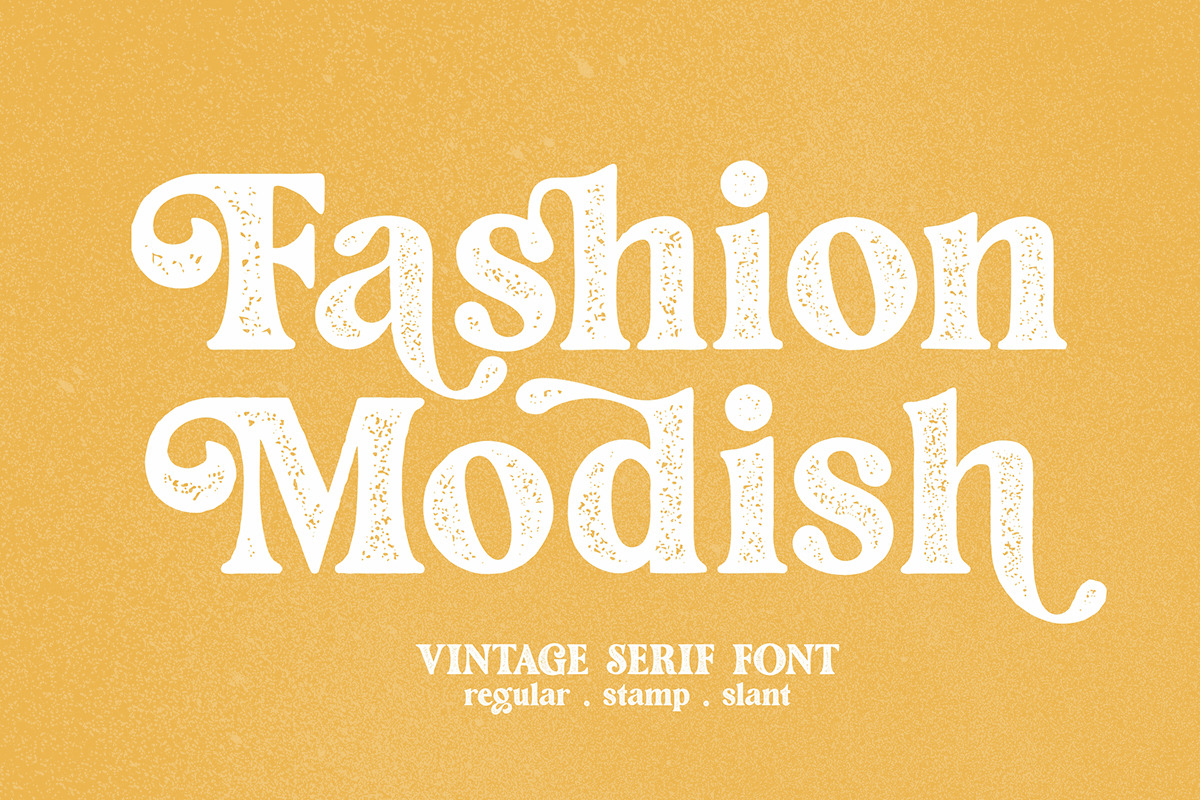 Fashion Modish / Vintage Letterpress, a Font by typeline studio (Photo 17 of 17)