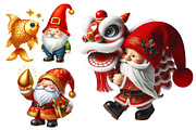 Chinese New Year Gnomes Clipart, a Graphic by CitraGraphics (Thumbnail 2 of 3)