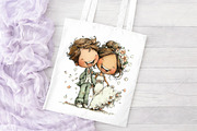 Watercolor Couple Clipart Bundle, a Seasonal Illustration by Canvas Craft (Thumbnail 8 of 10)
