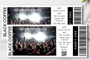Editable Concert Ticket Template