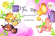 Tea time watercolor set, a Food Illustration by Watercolor & sketches (Thumbnail 1 of 4)