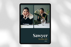 Sawyer Media Kit Canva Template, a Templates & Theme by Regent Parkette