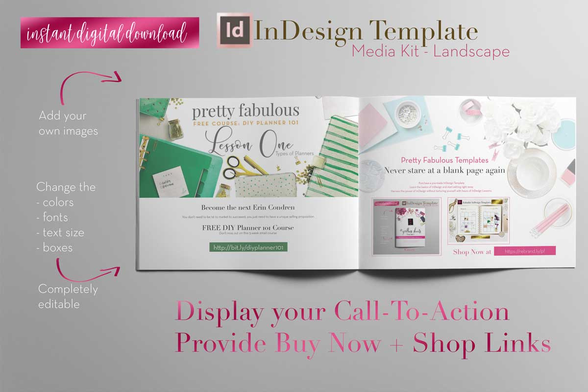 Media Kit - Landscape Version, a Brochure Template by Planner Templates (Photo 3 of 5)