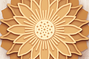 3D Sunflower Mandala - SVG Cut Files, a Decorative Illustration by Arshad Ali (Thumbnail 6 of 8)