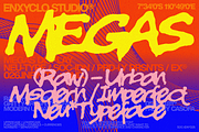 MEGAS — Raw Branding Font, a Handwritten Font by Enxyclo Studio (Thumbnail 1 of 12)
