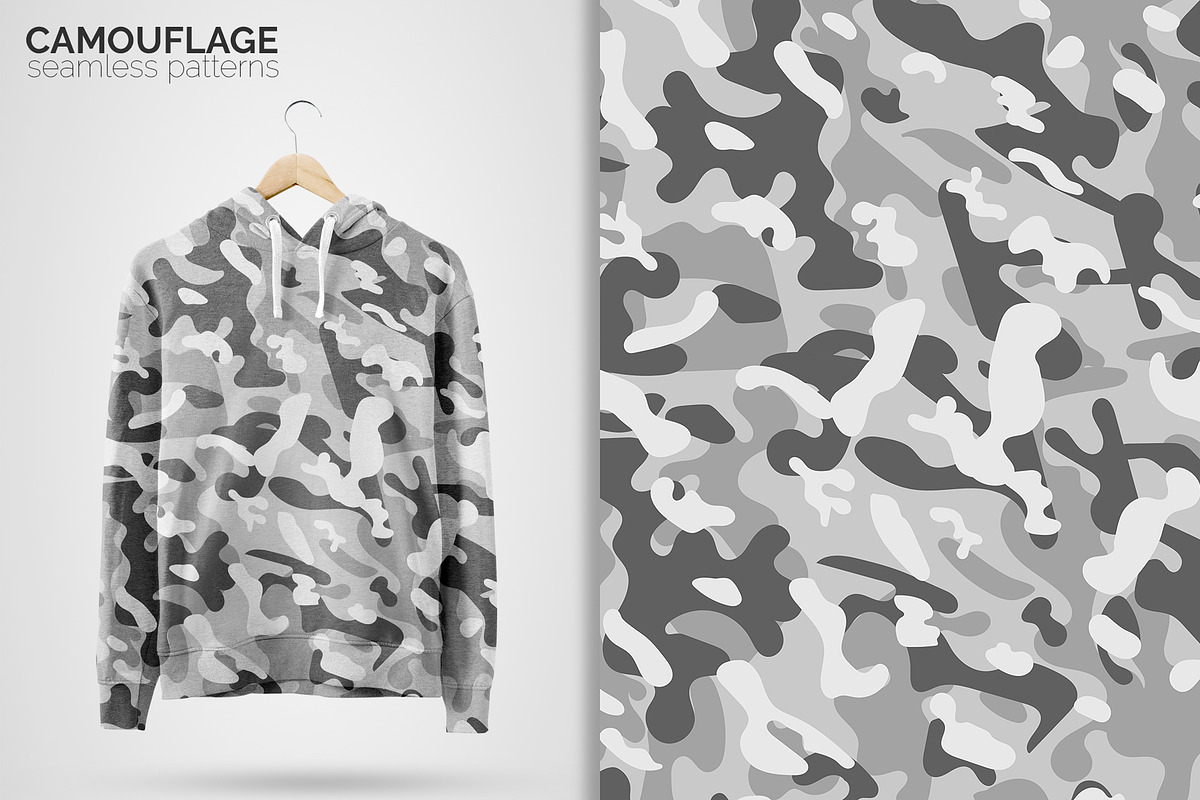 Camouflage Seamless Patterns, a Pattern Graphic by 3Y_Design (Photo 4 of 6)