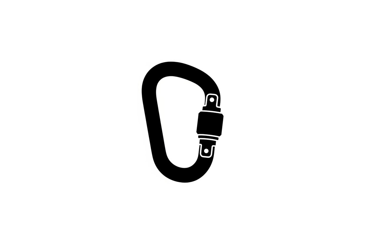 Climbing Carabiner Safety Silhouette, an Illustration by hafijul (Photo 5 of 14)