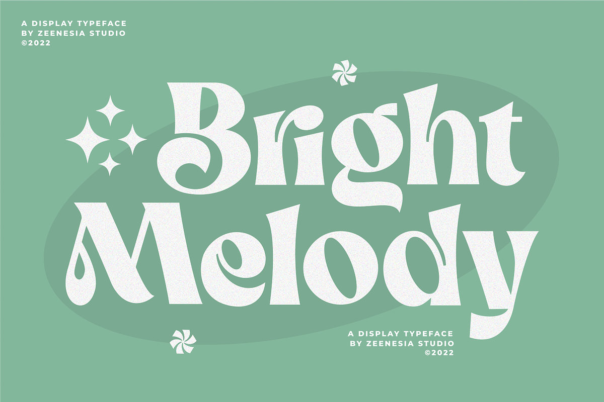 Bright Melody A Display Typeface, a Serif Font by zeenesia (Photo 1 of 18)