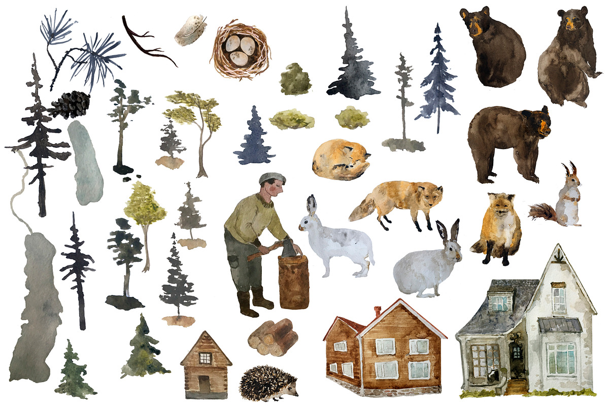 Forest Landscape Map Creator animals, an Animal Illustration by Bychovsky design (Photo 8 of 8)