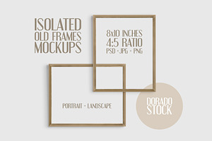 Isolated Old Frames Mockup