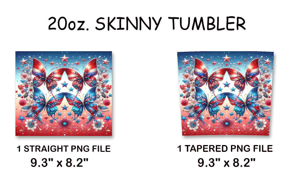 July 4th Butterflies Tumbler PNG, an Arts & Entertainment Photo by LamanAzalea (Photo 2 of 2)