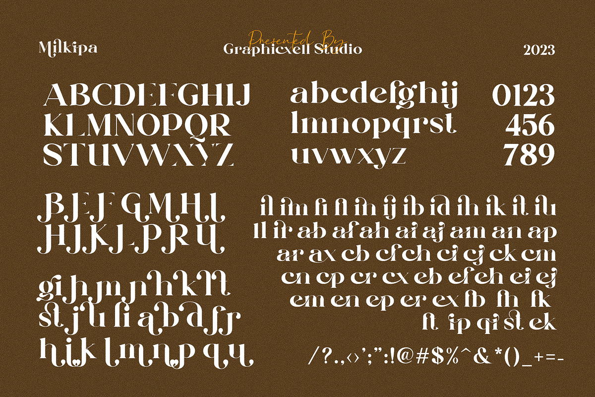 Milkipa Galista - Ligature Typeface, a Serif Font by Graphicxell (Photo 10 of 10)
