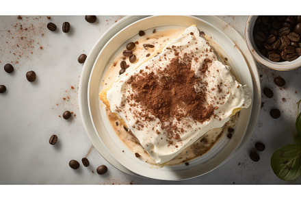 dessert portion tiramisu food ai, a Background Photo by pikepicture