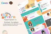 Squarespace 7.1 Theme: Retro, a Landing Page Template by tinathetinybeana (Thumbnail 2 of 8)