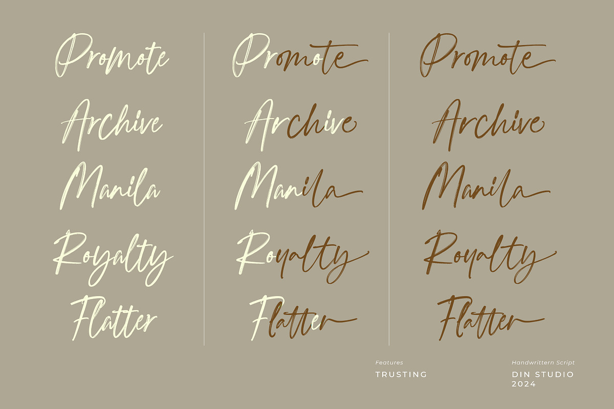 Trusting, a Handwritten Font by din-studio.com (Photo 5 of 11)