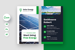 Solar Energy Business Card Template, a Business Card Template by artbart