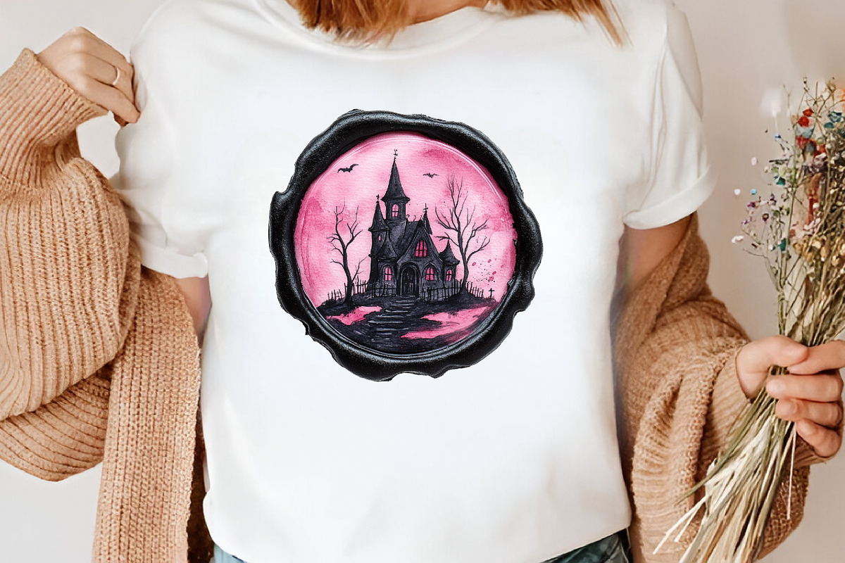 Halloween Black Pink Wax Seal, an Illustration by Canvas Craft (Photo 5 of 8)