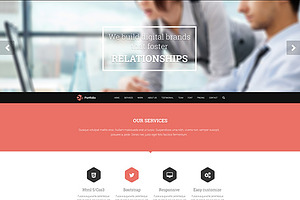 PGL Portfolio - 1 Page PSD Template