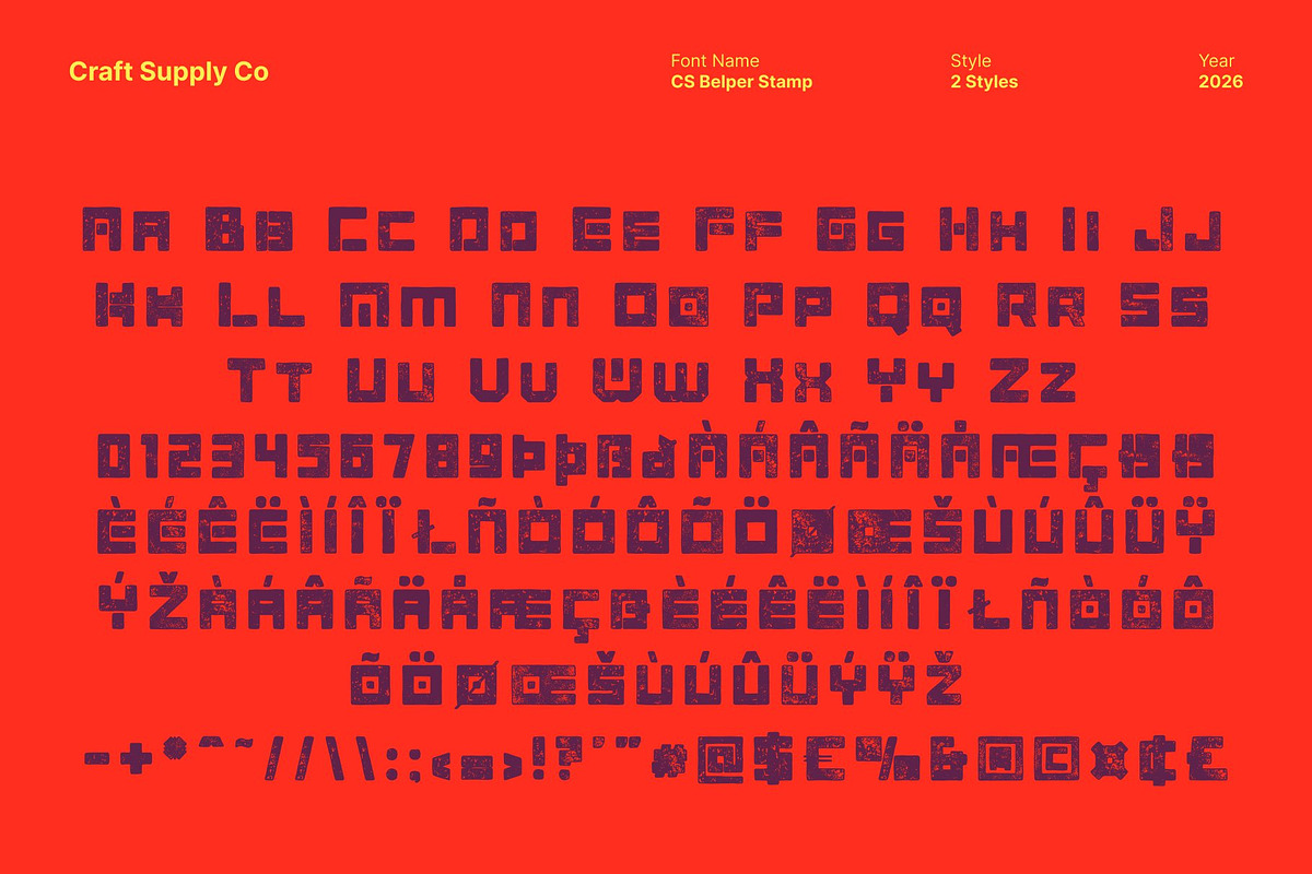 CS Belper Stamp, a Sans Serif Font by Craft Supply Co. (Photo 8 of 8)