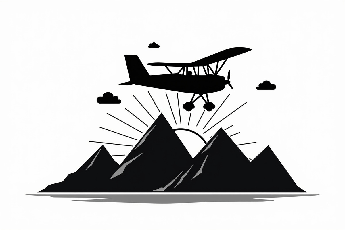 Adventure Plane & Mountain Set, an Illustration by BIPLOB EXPERT (Photo 7 of 9)
