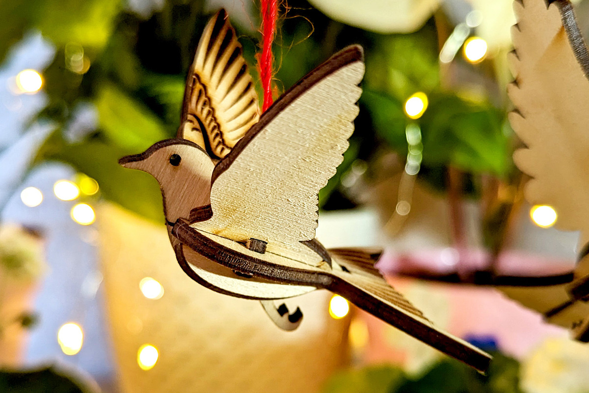 Set of 5 Bird Ornaments - Laser Cut, an Object Graphic by VectorPainter (Photo 15 of 21)