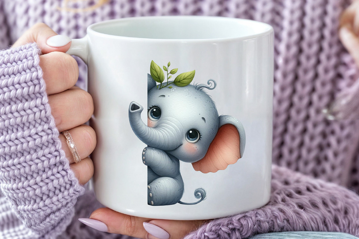 Funny Animals Peeking Clipart, an Illustration by Rose Art (Photo 3 of 7)