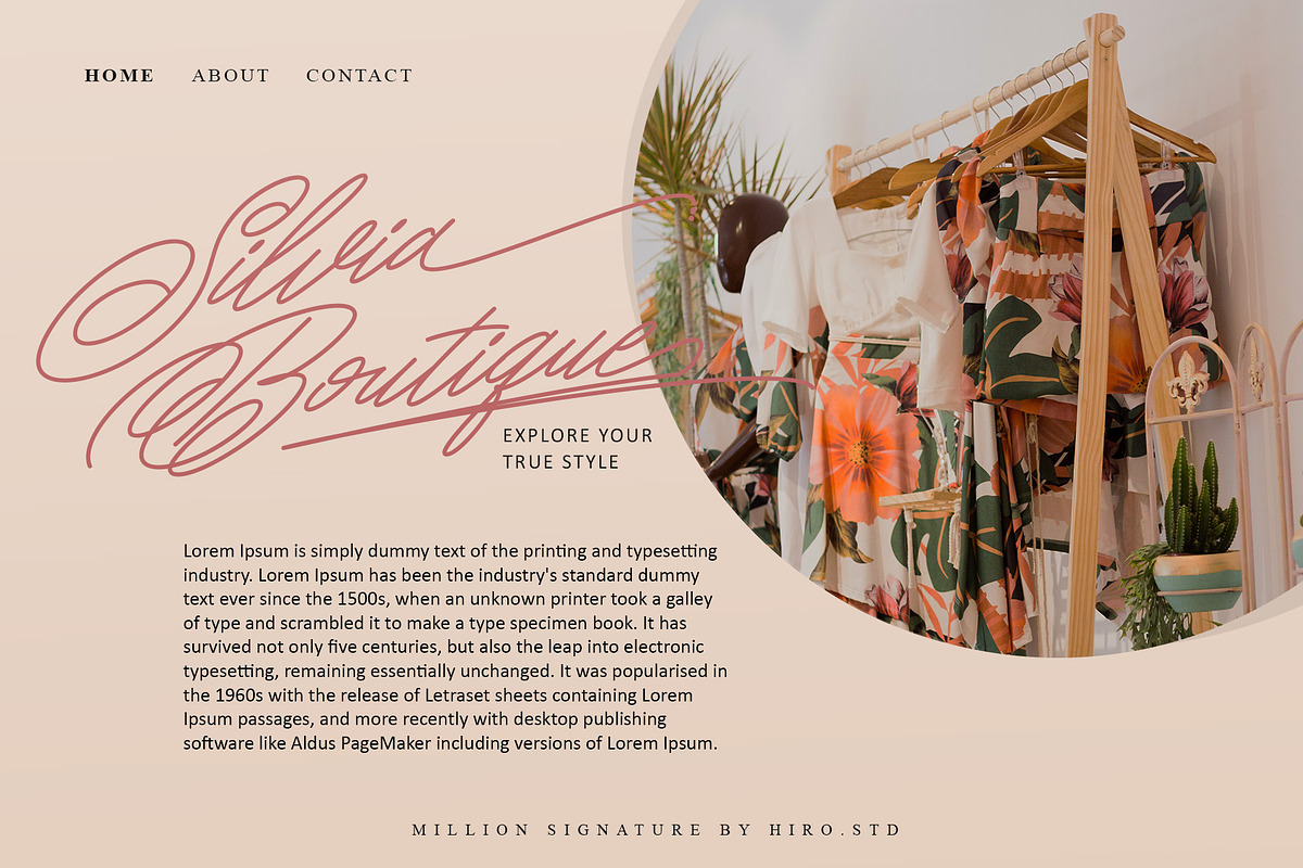 Million Signatures Font, a Script Font by HIRO.std (Photo 4 of 10)