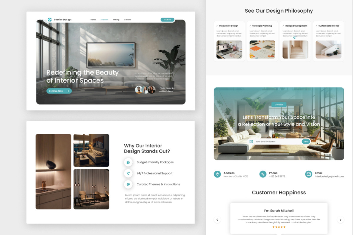 Interior Design Landing Page, a Landing Page Template by Antstheme (Photo 2 of 2)