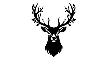 deer head wall mount silhouette, an Illustration by Amazin_art (Thumbnail 4 of 51)