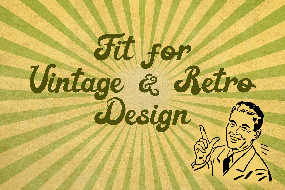 Retrovert Vintage Font Groovy Script preview 4