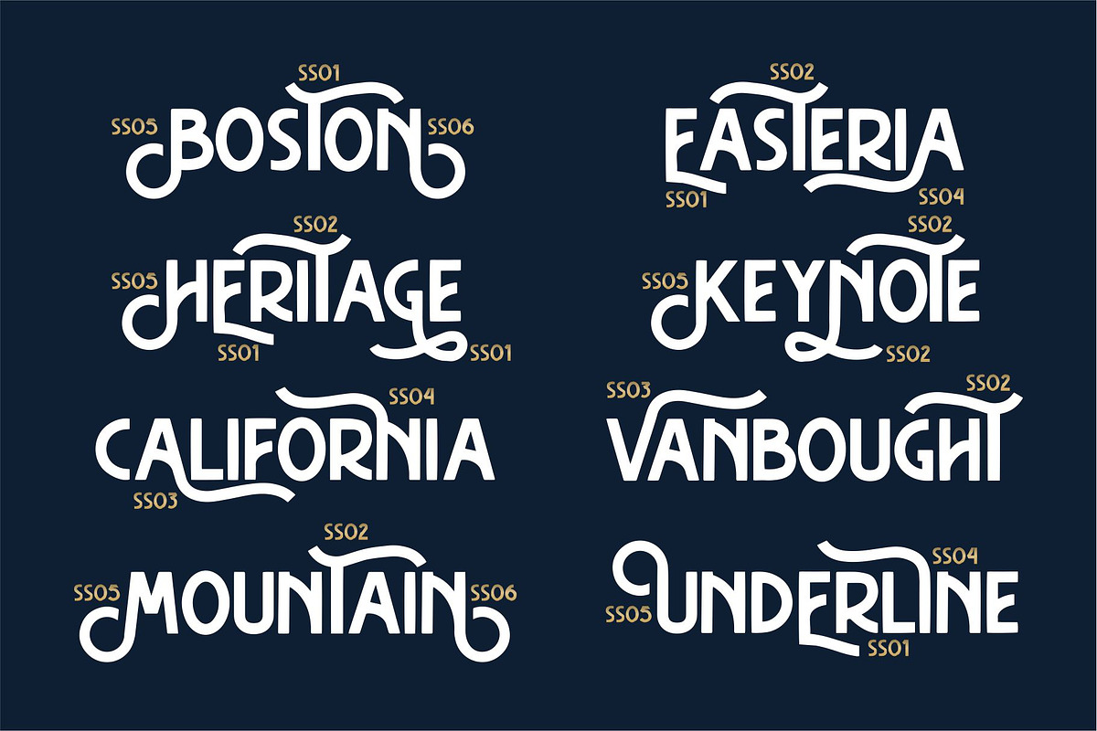 Hasthon - Vintage Font preview 4