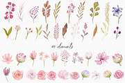 Spring flowers watercolor clipart, an Illustration by LuiDesignStudio (Thumbnail 2 of 5)