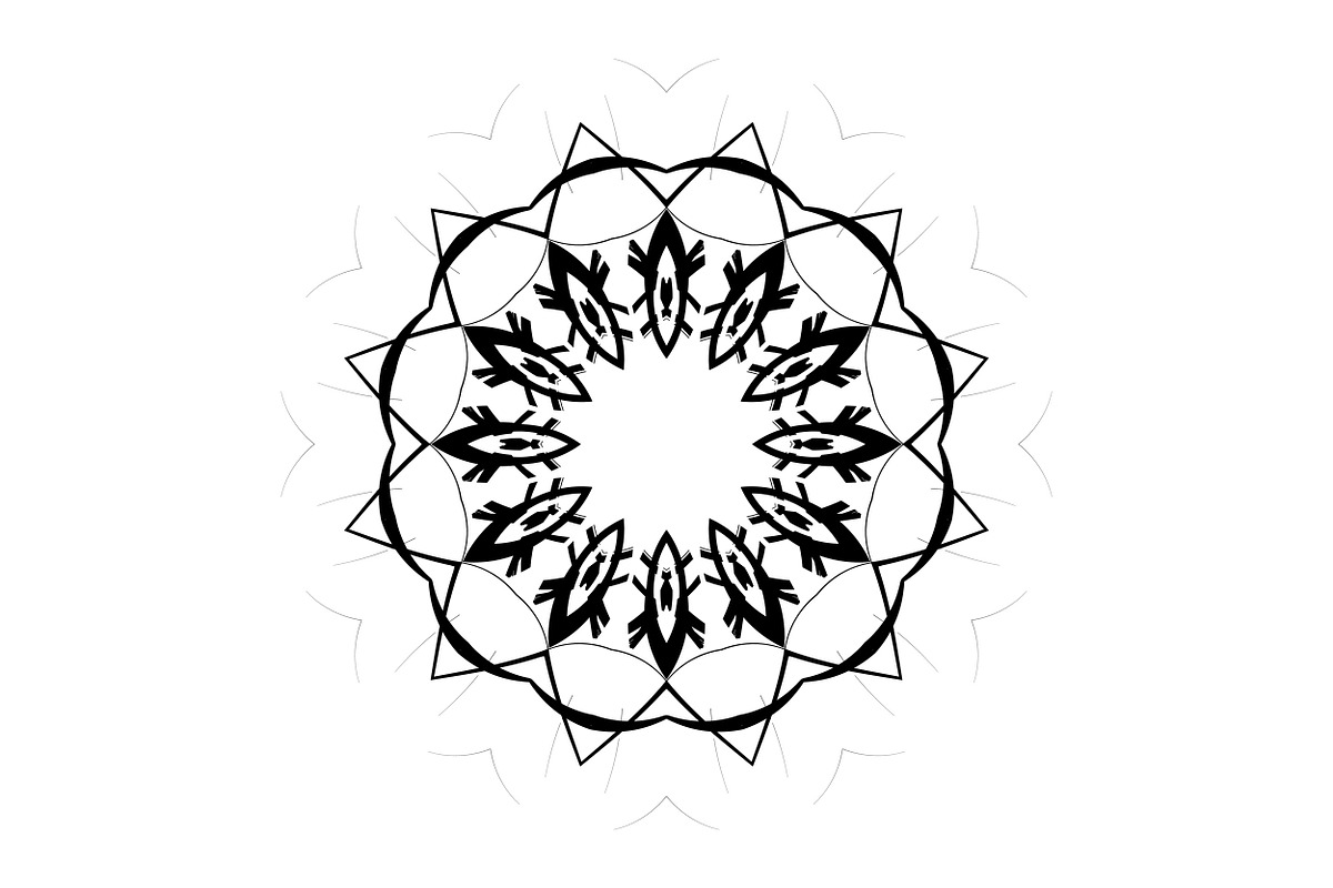 Black White Mandala Illustration Set, a Decorative Illustration by NJ Himel (Photo 44 of 101)