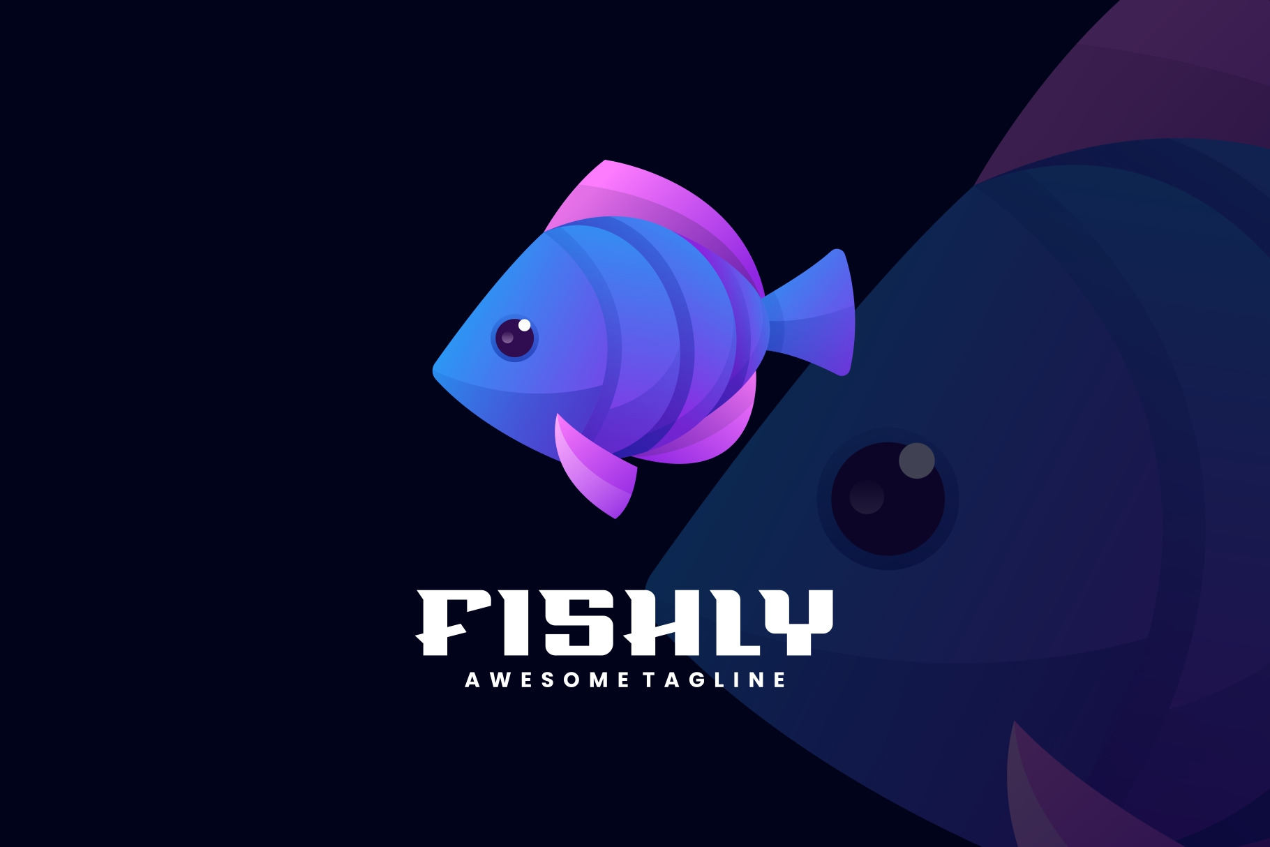 Fish Gradient Colorful Style., a Branding & Logo Template by ModalTampang
