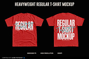 Heavyweight Regular T-shirt Mockup, a Shirt Mockup by Irhasalfahad (Thumbnail 1 of 6)