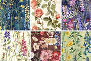 Provence Floral Patterns, a Pattern Graphic by Ninterints (Thumbnail 5 of 22)