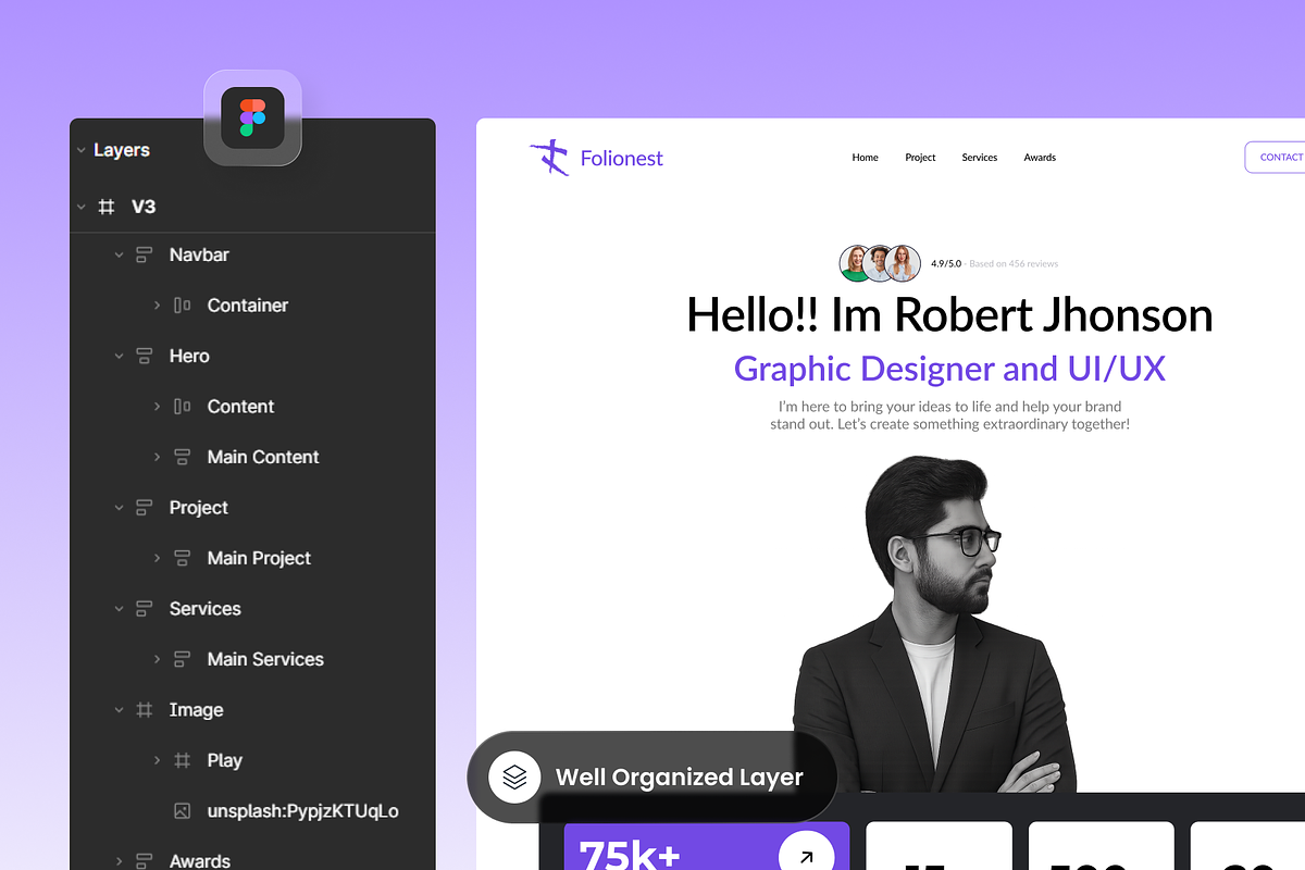 Folionest - Freelancer Portfolio preview 2