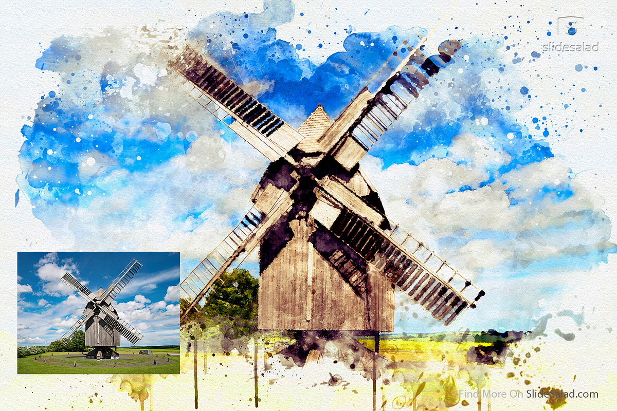 Watercolor Photoshop Mock-ups, an Action Add-On by SlideSalad (Photo 23 of 36)