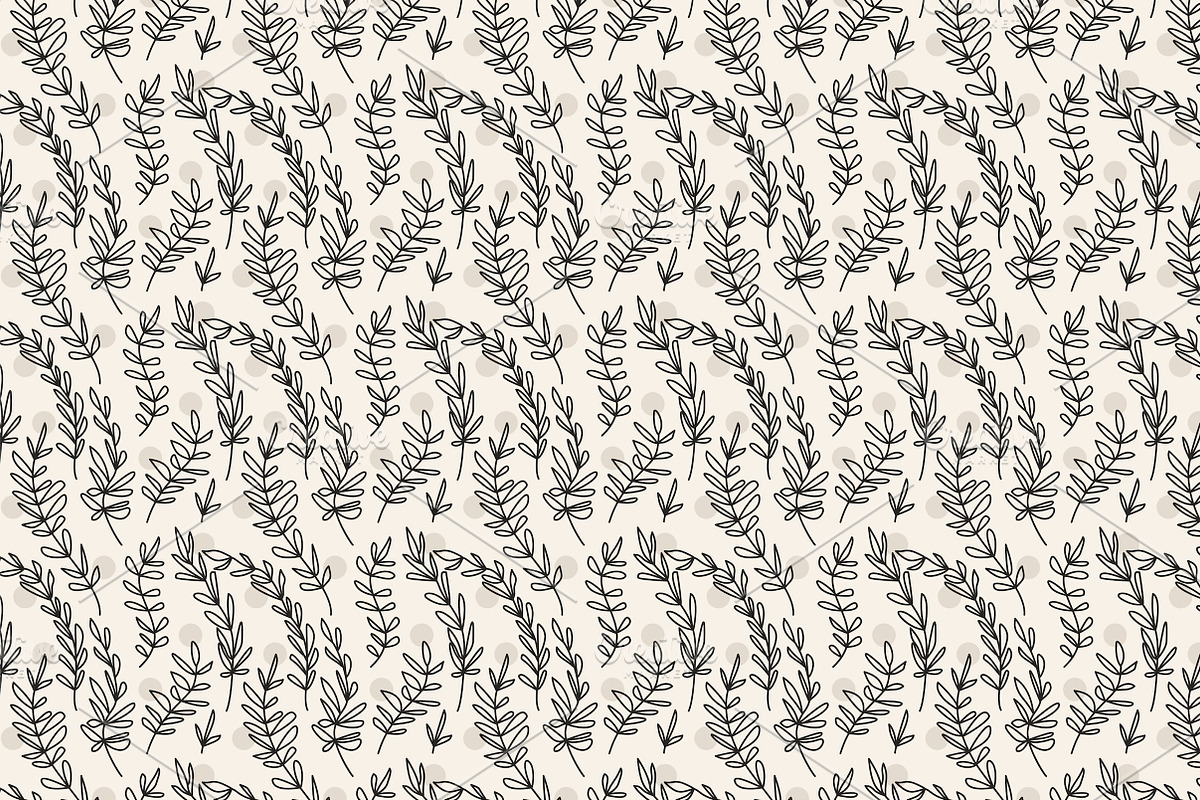 Black & White Organic Patterns, a Pattern Graphic by Lyolya Profitrolya (Photo 3 of 9)