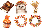 Watercolor Autumn Vibes Clipart, an Illustration by Craft Nest (Thumbnail 4 of 6)