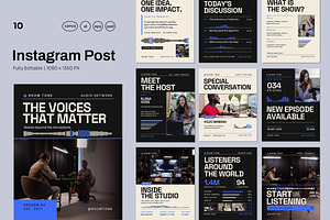 Podcast Social Media Instagram, a Social Media Template by Pitchlook.Studio